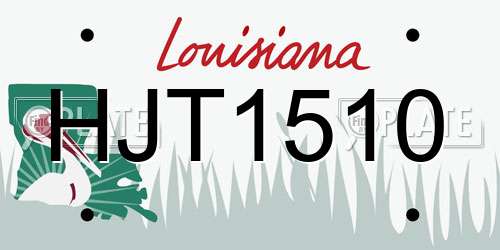 HJT1510 Louisiana License Plate