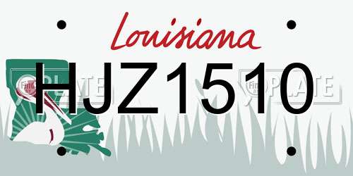 HJZ1510 Louisiana License Plate