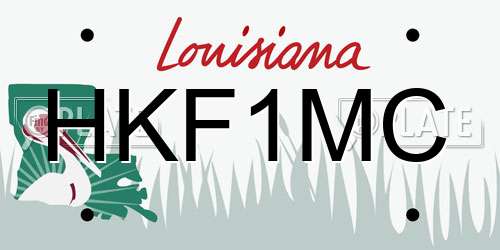 HKF1MC Louisiana License Plate