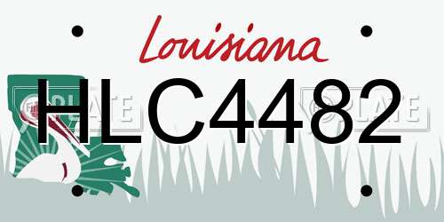 HLC4482 Louisiana License Plate
