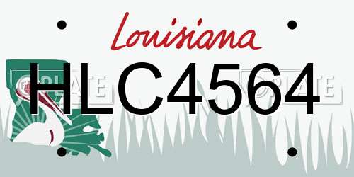HLC4564 Louisiana License Plate