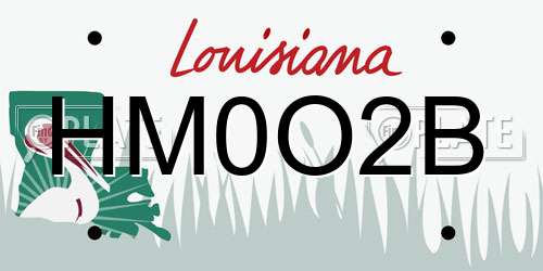HM0O2B Louisiana License Plate