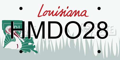 HMDO28 Louisiana License Plate