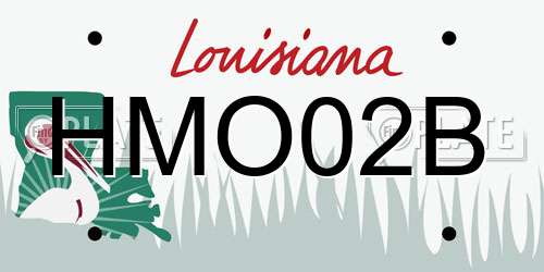 HMO02B Louisiana License Plate