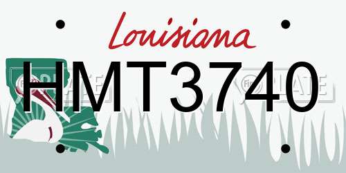 HMT3740 Louisiana License Plate