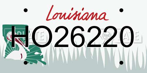 HO26220 Louisiana License Plate