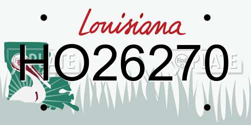 HO26270 Louisiana License Plate