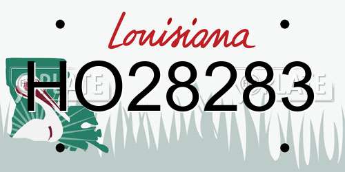 HO28283 Louisiana License Plate