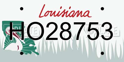 HO28753 Louisiana License Plate