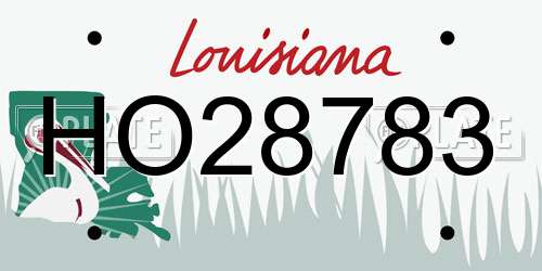 HO28783 Louisiana License Plate