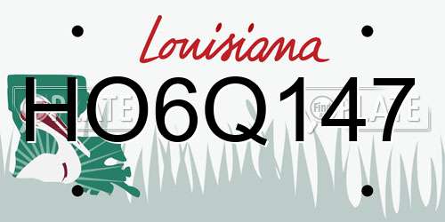 HO6Q147 Louisiana License Plate