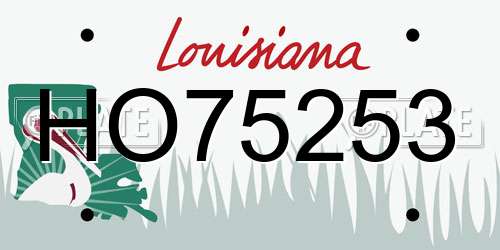 HO75253 Louisiana License Plate