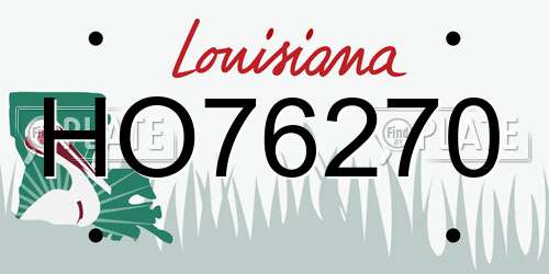 HO76270 Louisiana License Plate