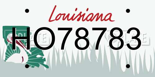 HO78783 Louisiana License Plate
