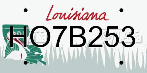 HO7B253 Louisiana License Plate
