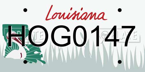 HOG0147 Louisiana License Plate
