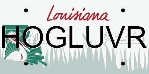 HOGLUVR Louisiana License Plate