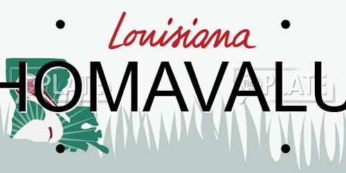 HOMAVALU Louisiana License Plate