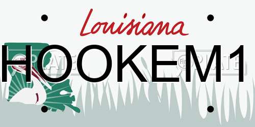 HOOKEM1 Louisiana License Plate
