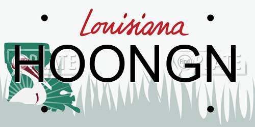 HOONGN Louisiana License Plate
