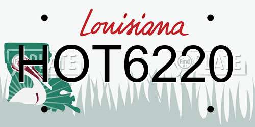 HOT6220 Louisiana License Plate