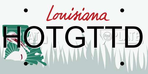HOTGTTD Louisiana License Plate