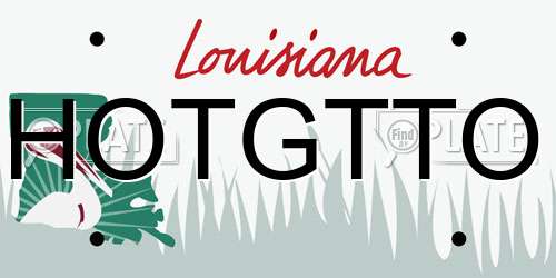 HOTGTTO Louisiana License Plate