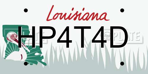HP4T4D Louisiana License Plate
