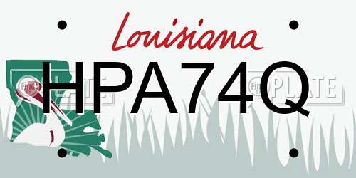 HPA74Q Louisiana License Plate