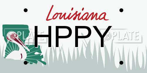 HPPY Louisiana License Plate