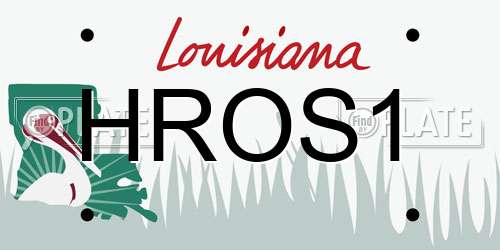 HROS1 Louisiana License Plate