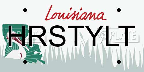 HRSTYLT Louisiana License Plate