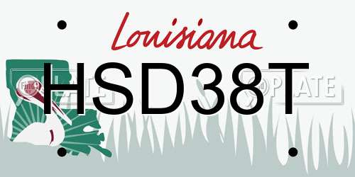HSD38T Louisiana License Plate