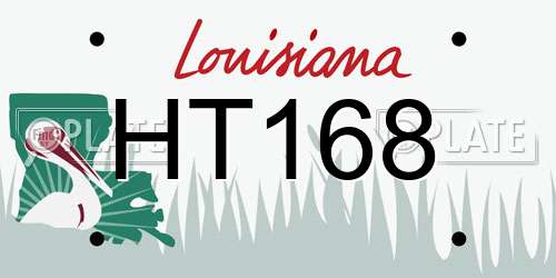 HT168 Louisiana License Plate