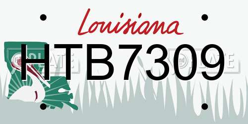HTB7309 Louisiana License Plate