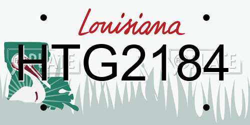 HTG2184 Louisiana License Plate
