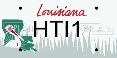 HTI1 Louisiana License Plate