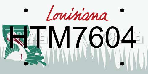 HTM7604 Louisiana License Plate