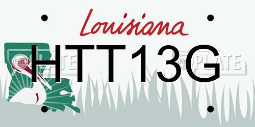 HTT13G Louisiana License Plate