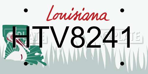 HTV8241 Louisiana License Plate
