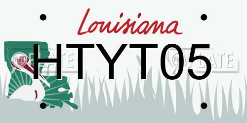 HTYT05 Louisiana License Plate