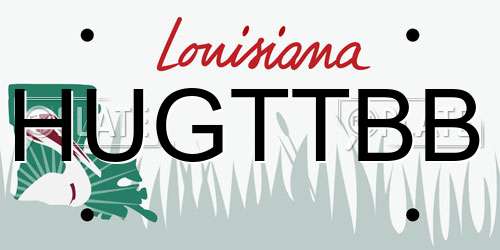 HUGTTBB Louisiana License Plate