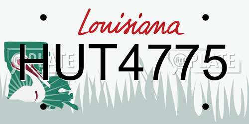 HUT4775 Louisiana License Plate