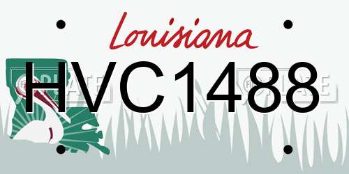 HVC1488 Louisiana License Plate