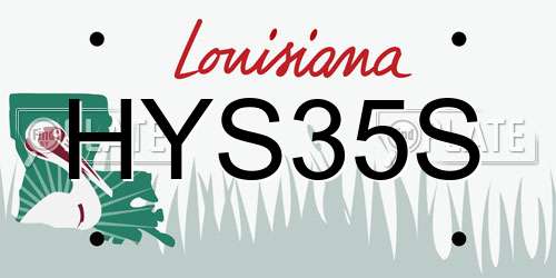 HYS35S Louisiana License Plate