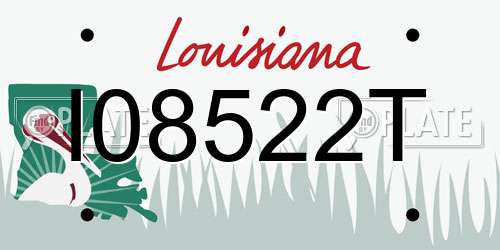 I08522T Louisiana License Plate