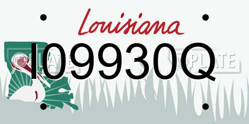 I09930Q Louisiana License Plate
