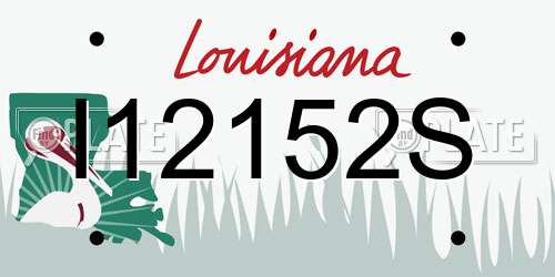 I12152S Louisiana License Plate