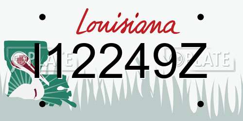 I12249Z Louisiana License Plate