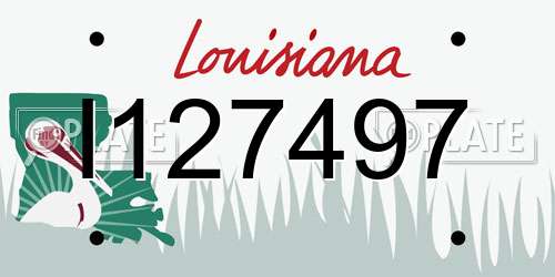 I127497 Louisiana License Plate